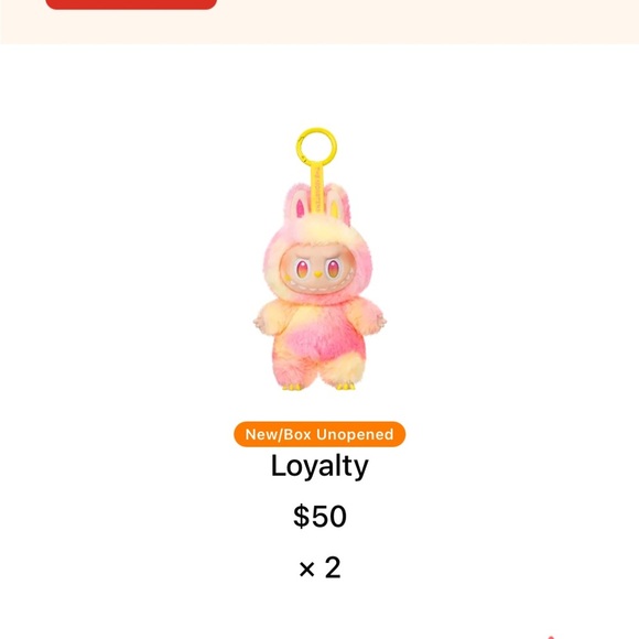 Pop Mart Labubu pink & yellow highlighter Big Into Energy LOYALTY Authentic NIB - Picture 2 of 4